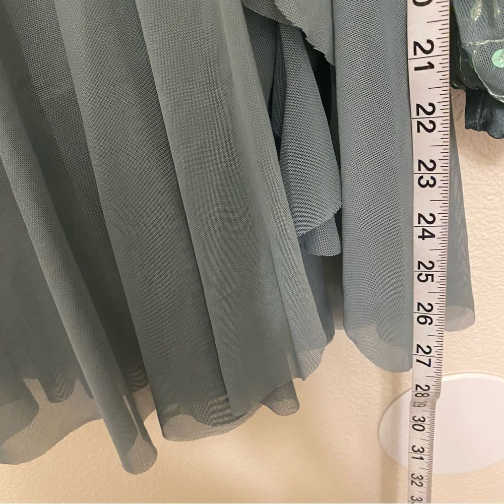 Weissman Dance Costume sage green sequin appliqué Saint Honesty 13413 XLC - Picture 6 of 12